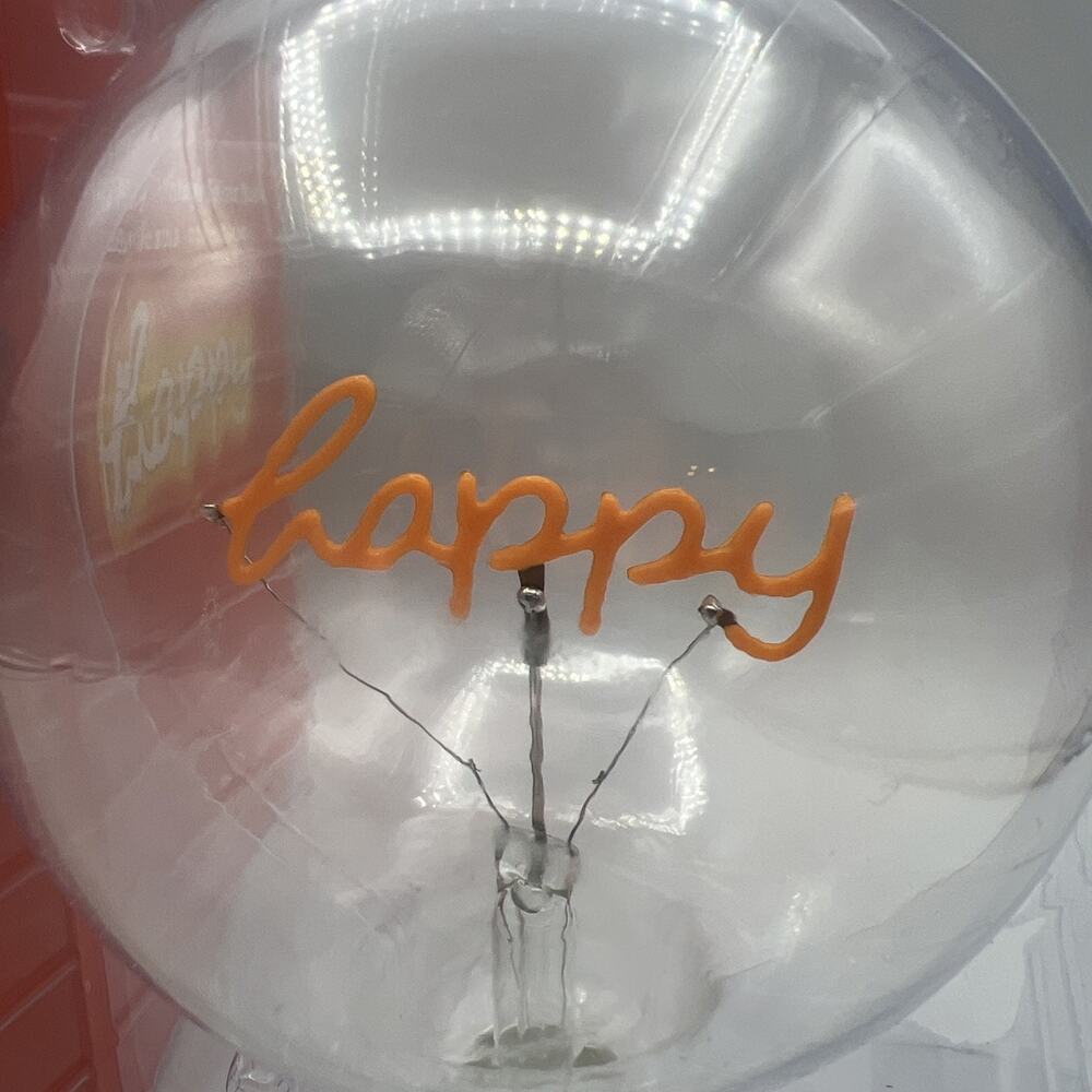 Wonderlit Jumbo LED Filament Bulb Happy Vintage Edison Orange 5 x 7"